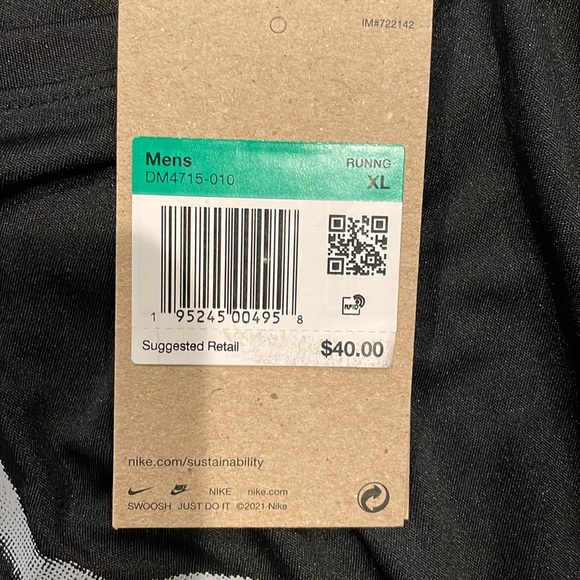 NWT Nike Running Dri Fit Performance T-Shirt, size XL, Black - Picture 7 of 7